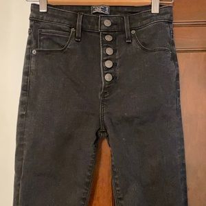 Abercrombie high rise super skinny ankle jeans!